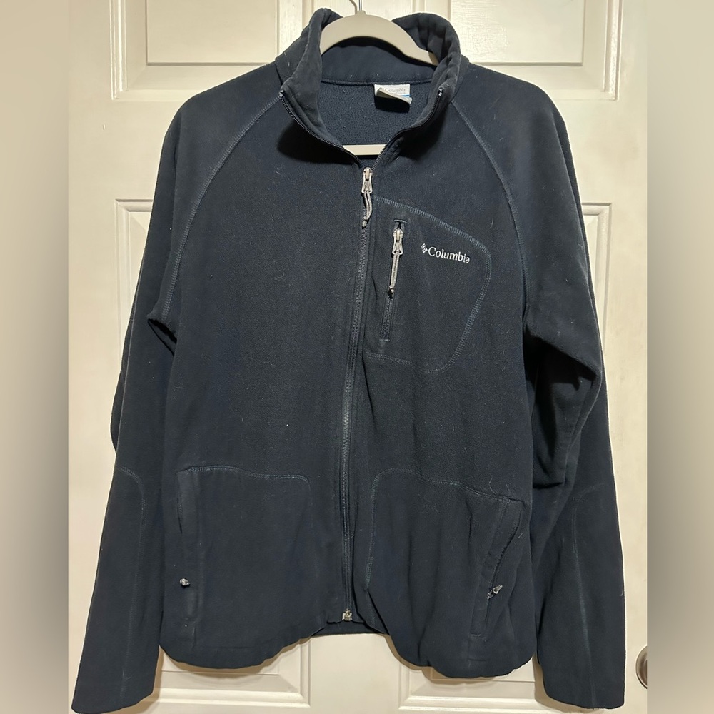 Columbia Interchange Black Mens Fleece Full Dip Jacket  rn 69724‎ Size Medium